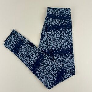 Lularoe Leggings Womens One Size Blue Striped Geometric